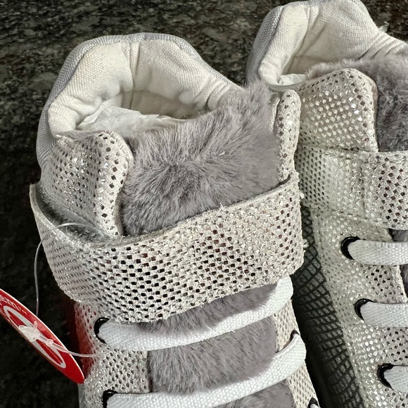 Pediped Logan Flex Silver Hi Tops Big Girl Sz 3.5 NIB - Picture 3 of 14